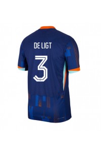 Nederland Matthijs de Ligt #3 Fotballdrakt Borte Klær EM 2024 Korte ermer